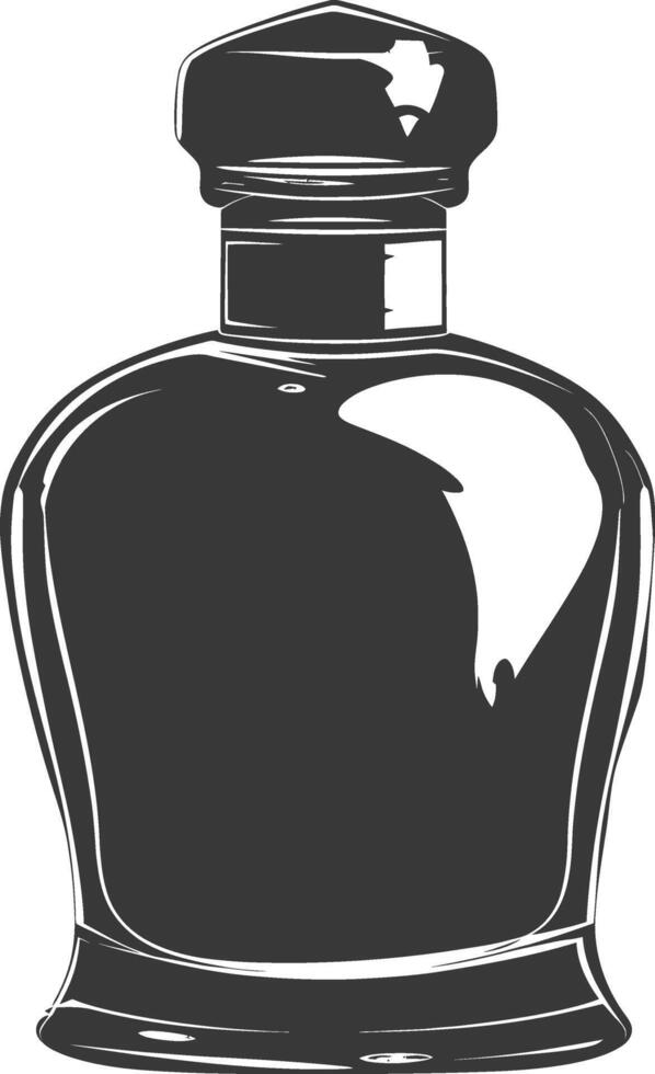Silhouette perfume bottle black color only vector