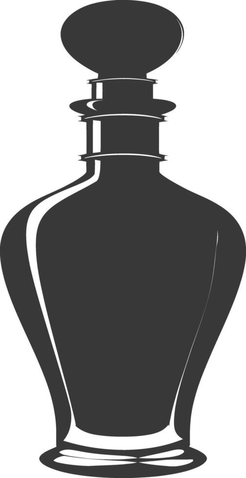 Silhouette perfume bottle black color only vector