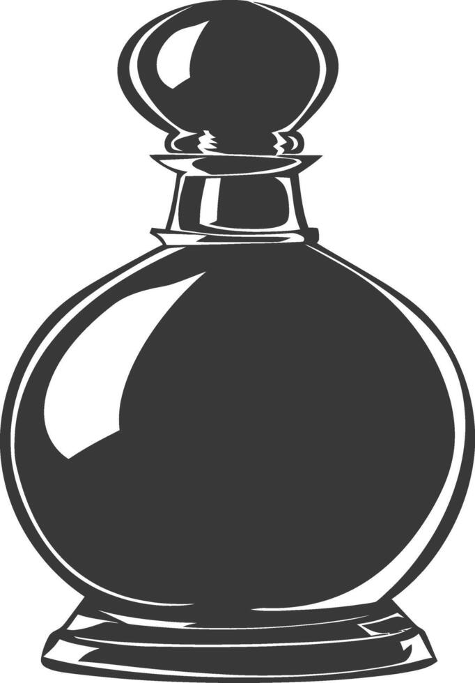 Silhouette perfume bottle black color only vector