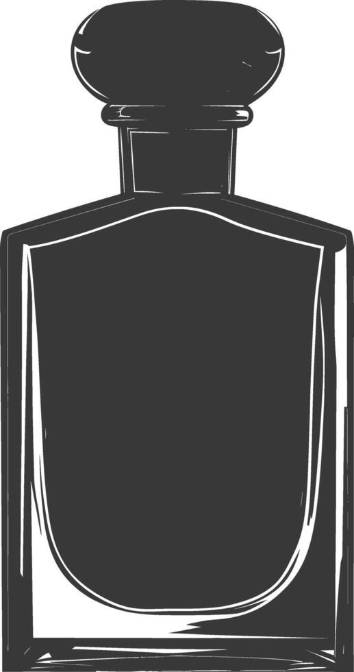 Silhouette perfume bottle black color only vector