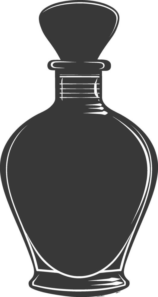 Silhouette perfume bottle black color only vector