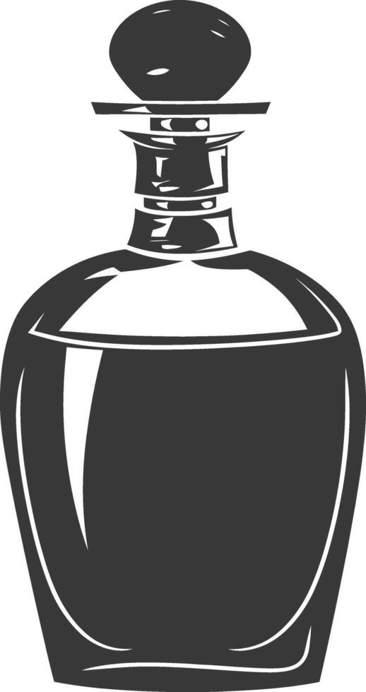 Silhouette perfume bottle black color only vector