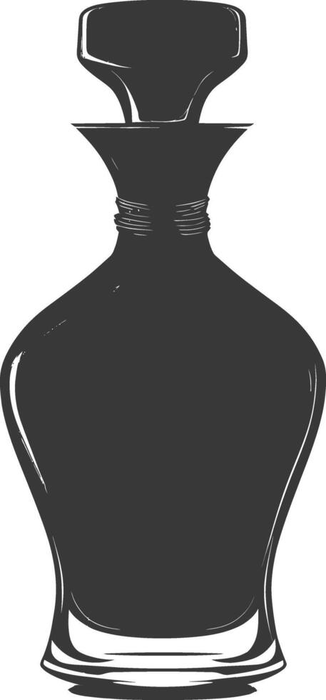 Silhouette perfume bottle black color only vector