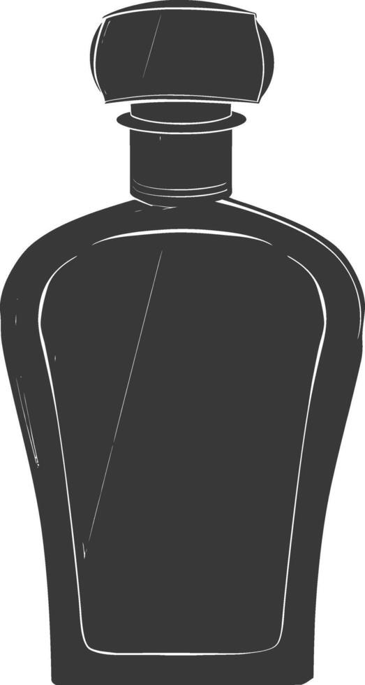 Silhouette perfume bottle black color only vector
