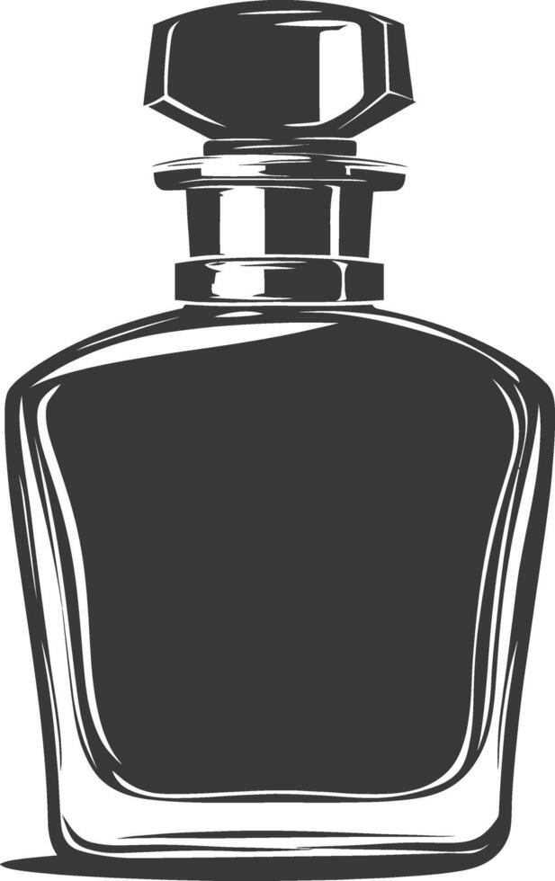 Silhouette perfume bottle black color only vector