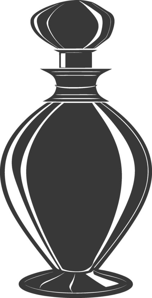 Silhouette perfume bottle black color only vector