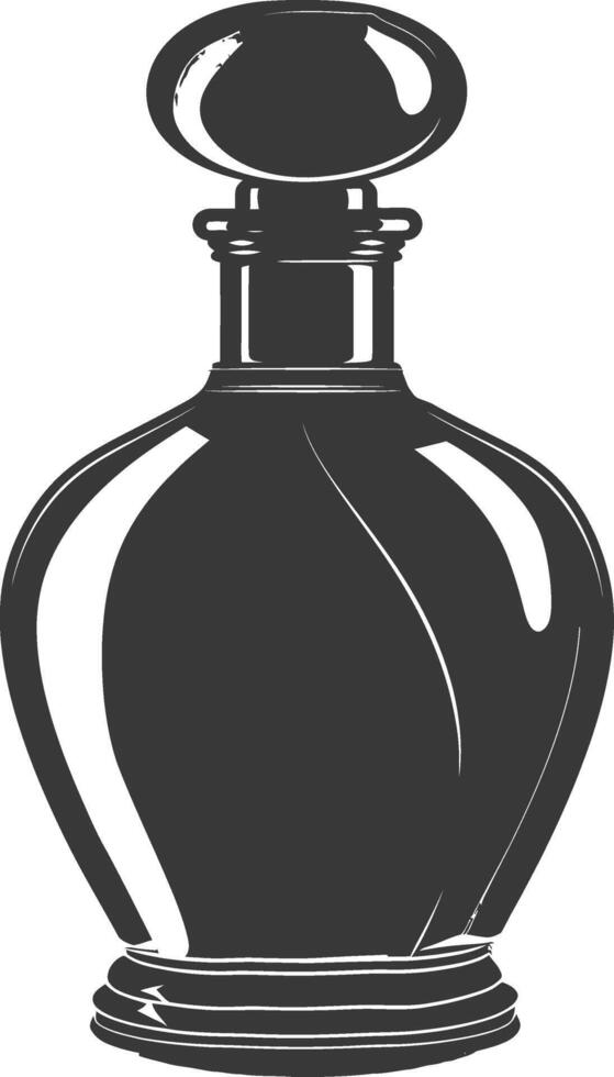 Silhouette perfume bottle black color only vector