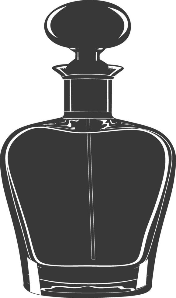 Silhouette perfume bottle black color only vector