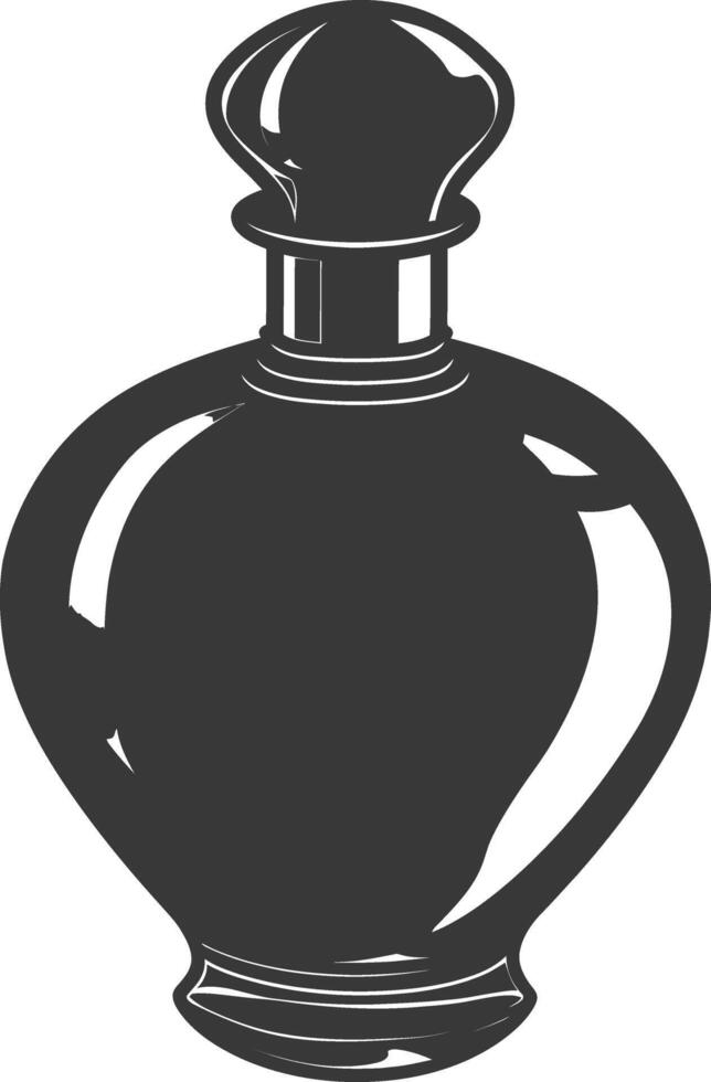 Silhouette perfume bottle black color only vector