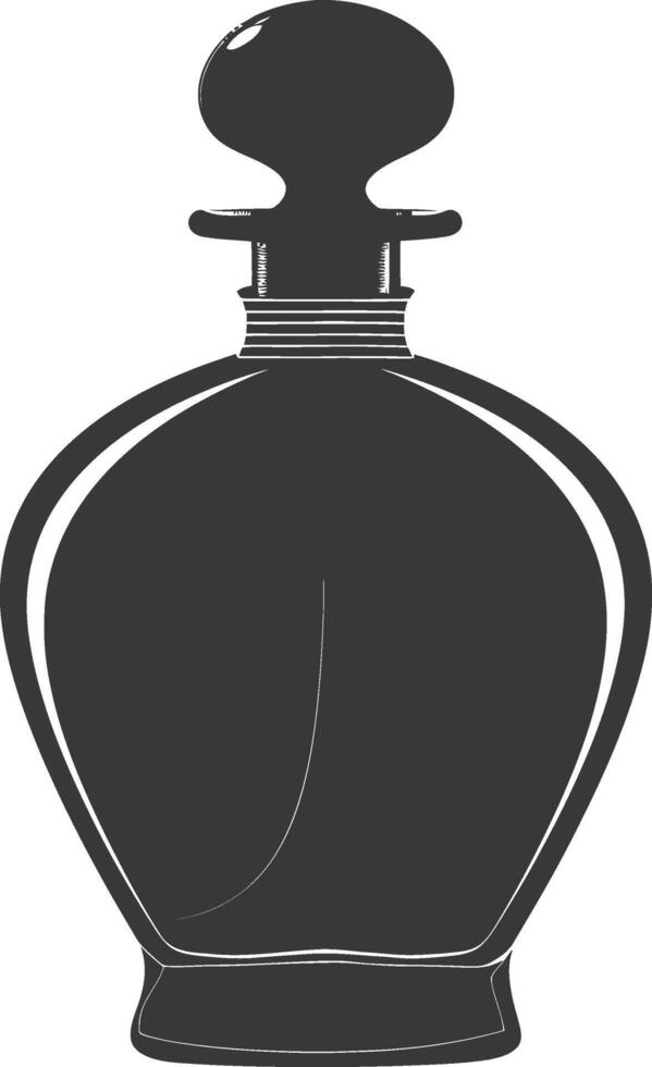 Silhouette perfume bottle black color only vector