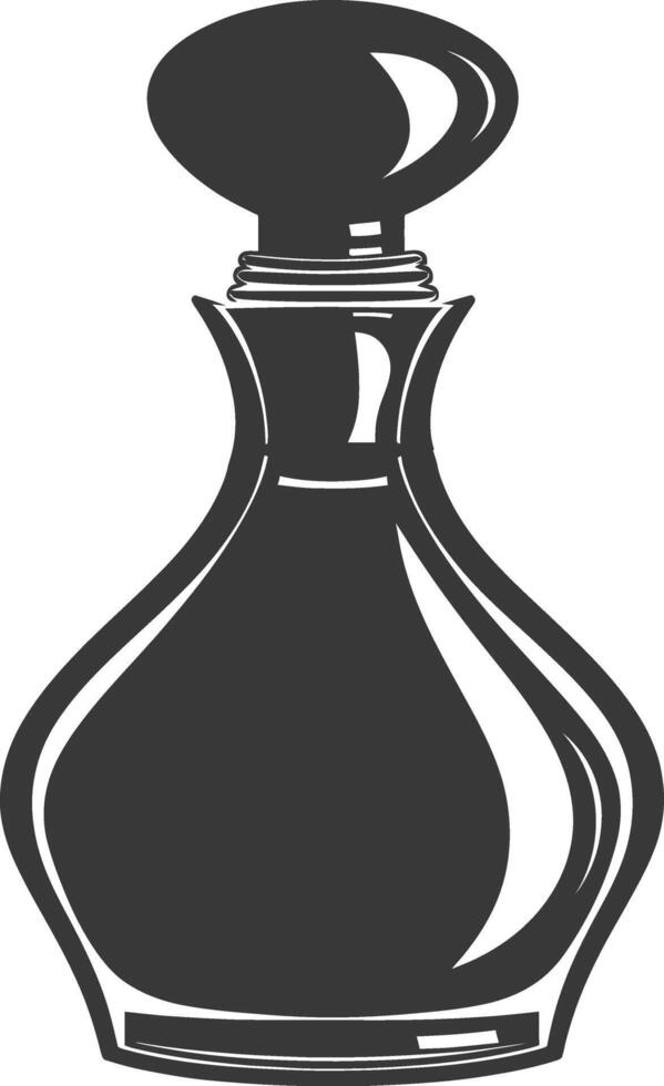 Silhouette perfume bottle black color only vector