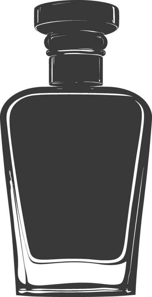 Silhouette perfume bottle black color only vector