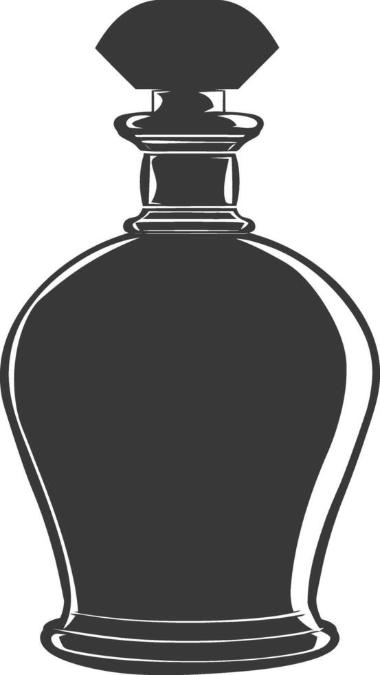 Silhouette perfume bottle black color only vector