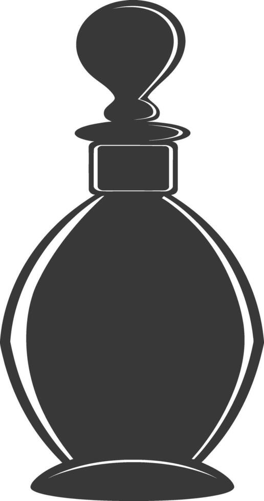 Silhouette perfume bottle black color only vector