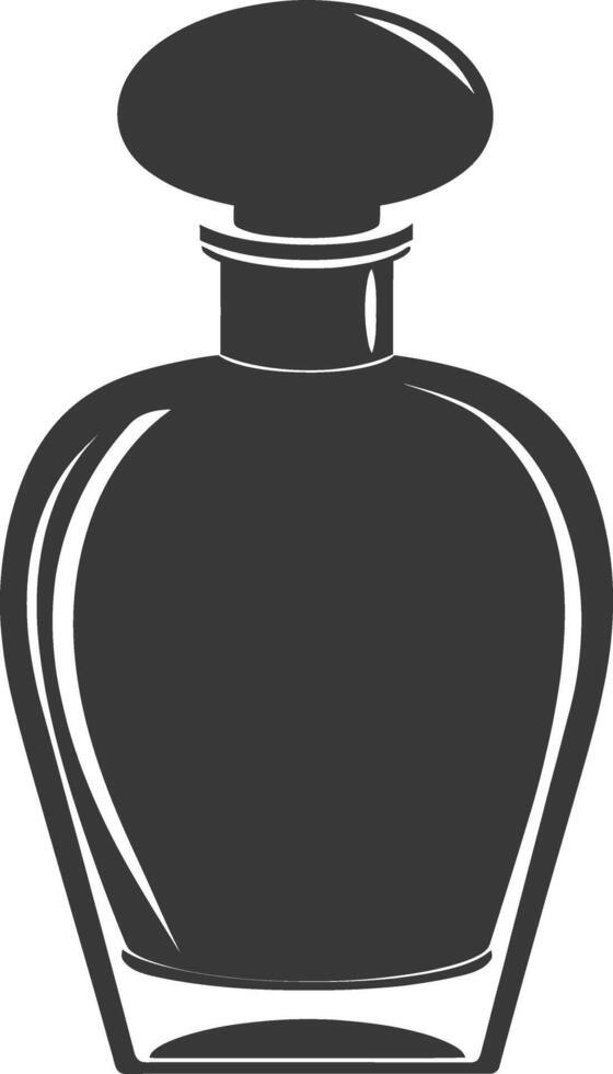 Silhouette perfume bottle black color only vector