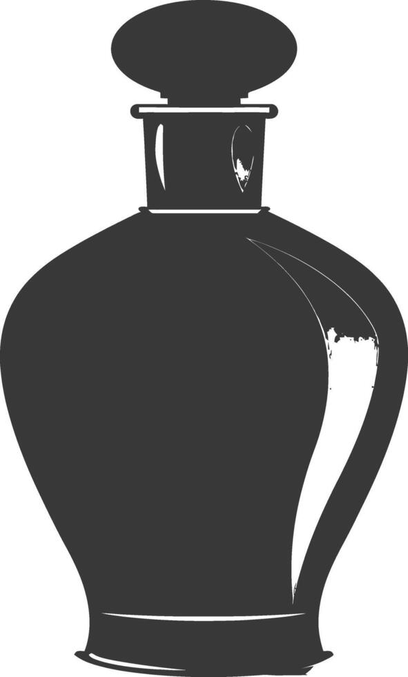 Silhouette perfume bottle black color only vector