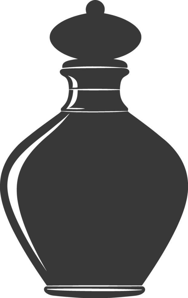 Silhouette perfume bottle black color only vector