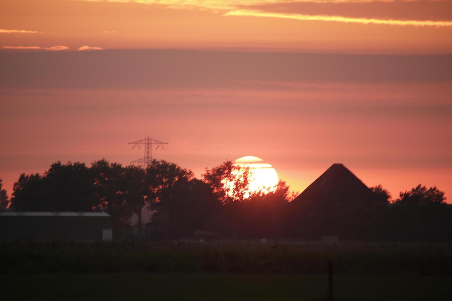 sunset in the netherlands photo