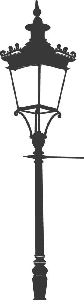 Silhouette Street Light black color only vector