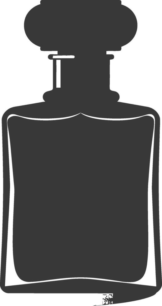 Silhouette perfume bottle black color only vector