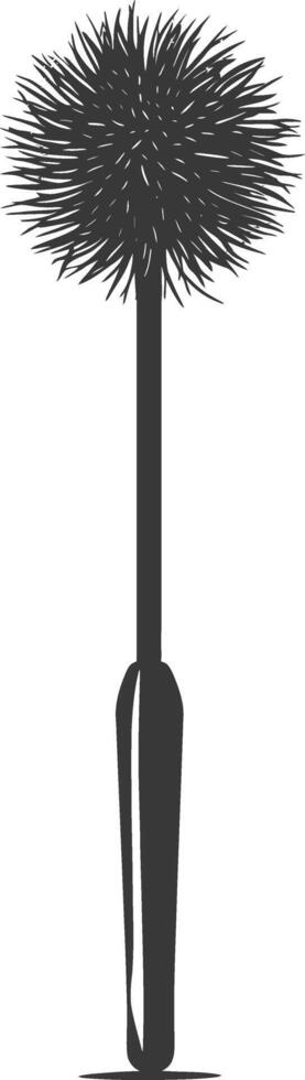 Silhouette toilet brush black color only vector