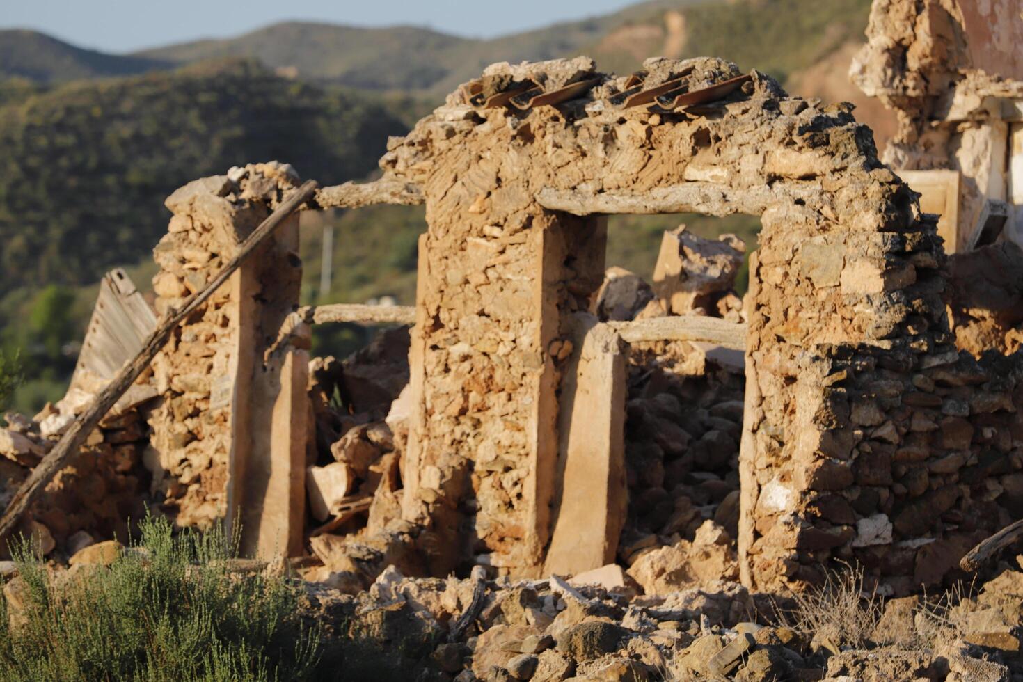 ruins of a house, spain photo