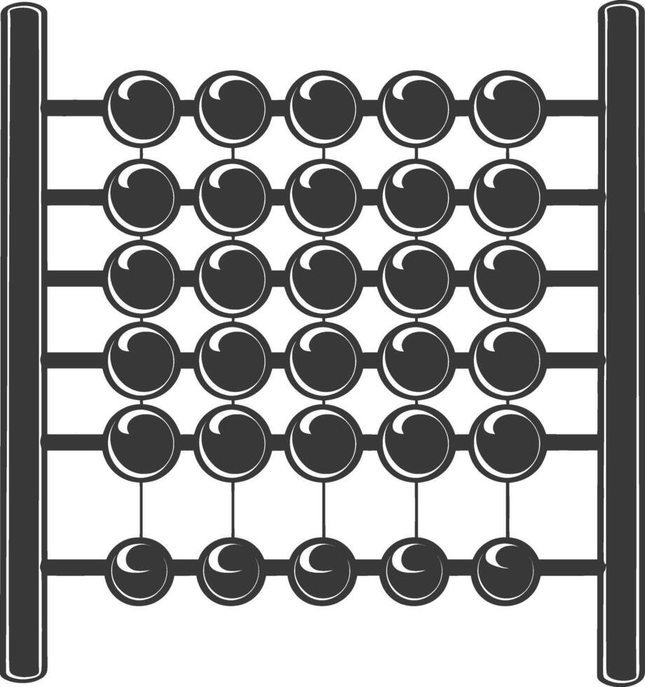 silhouette abacus black color only vector