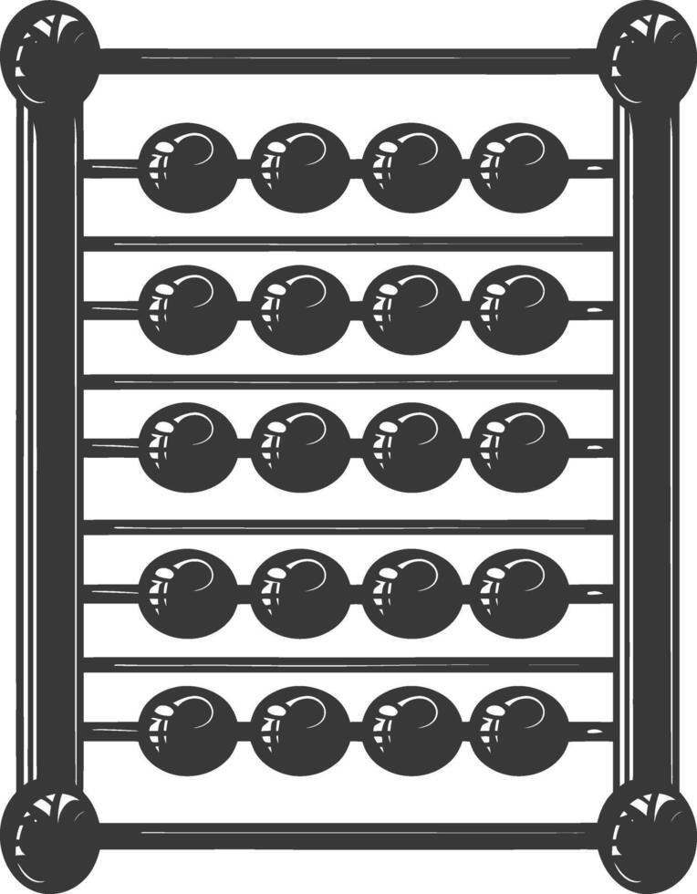 silhouette abacus black color only vector