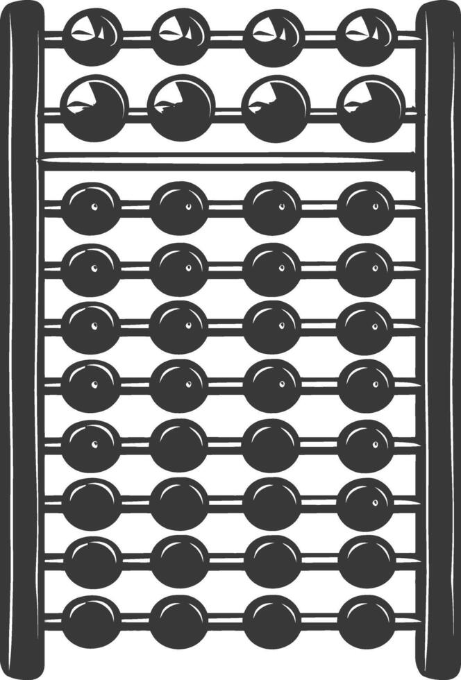silhouette abacus black color only vector