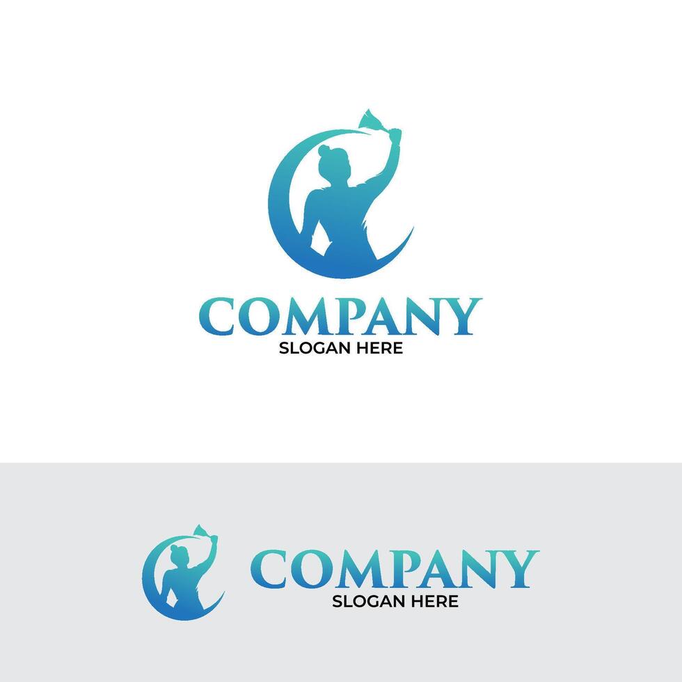 Cleaning Services Logo Design is suitable for businesses or individuals in the cleaning industry vector