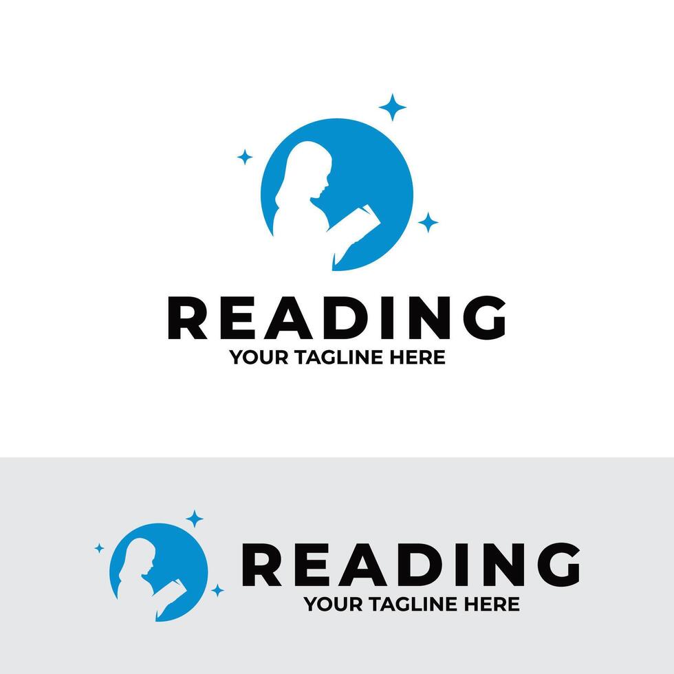 Kids read logo design, suitable for illustrating literacy concepts or things related to education vector