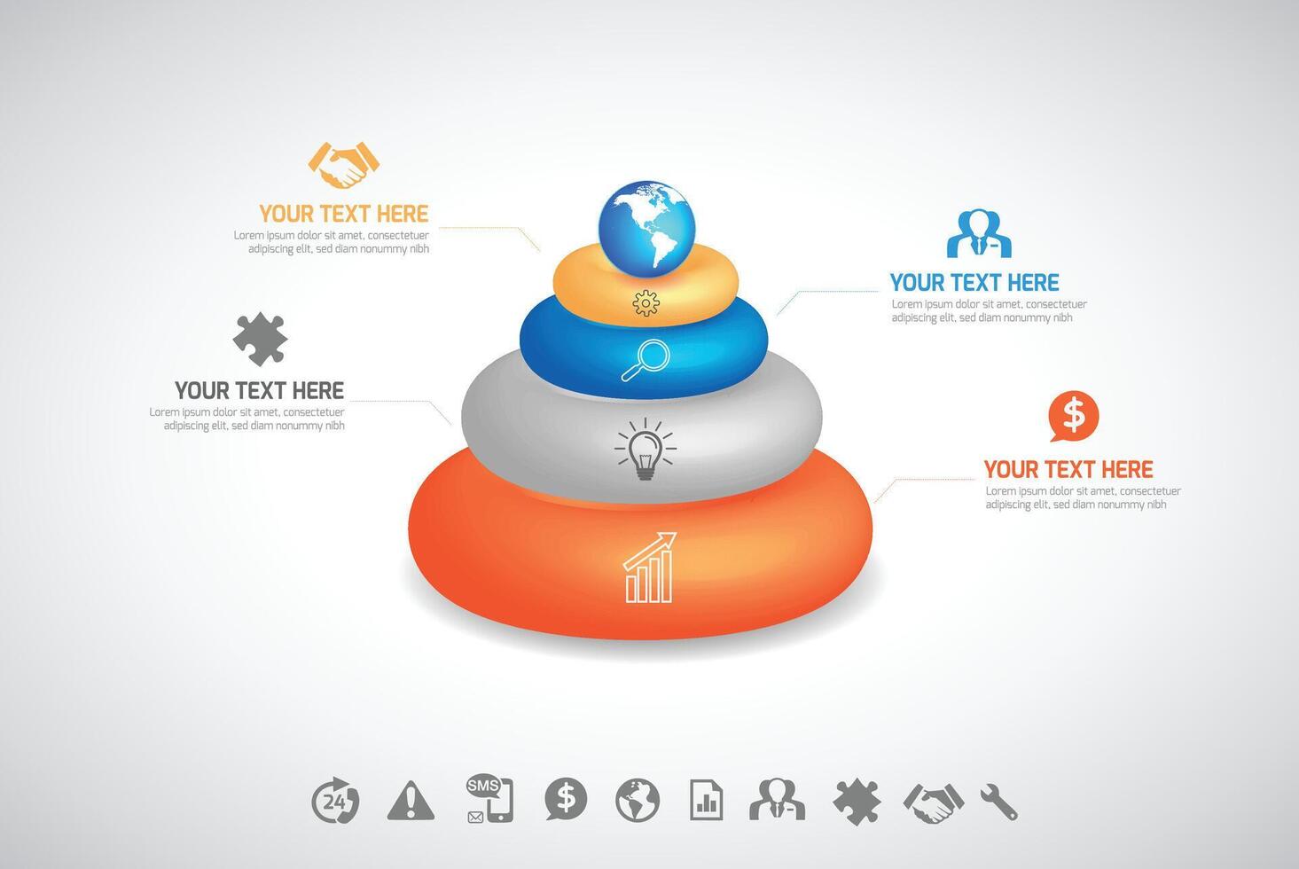Infographic template for business. vector