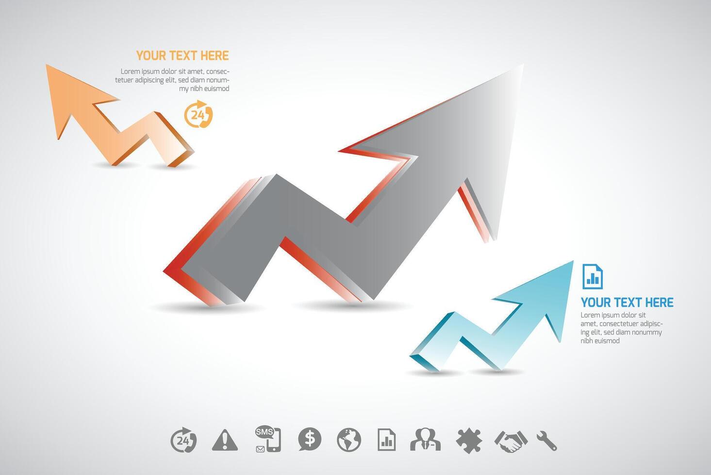 Arrow Infographic template for business. vector