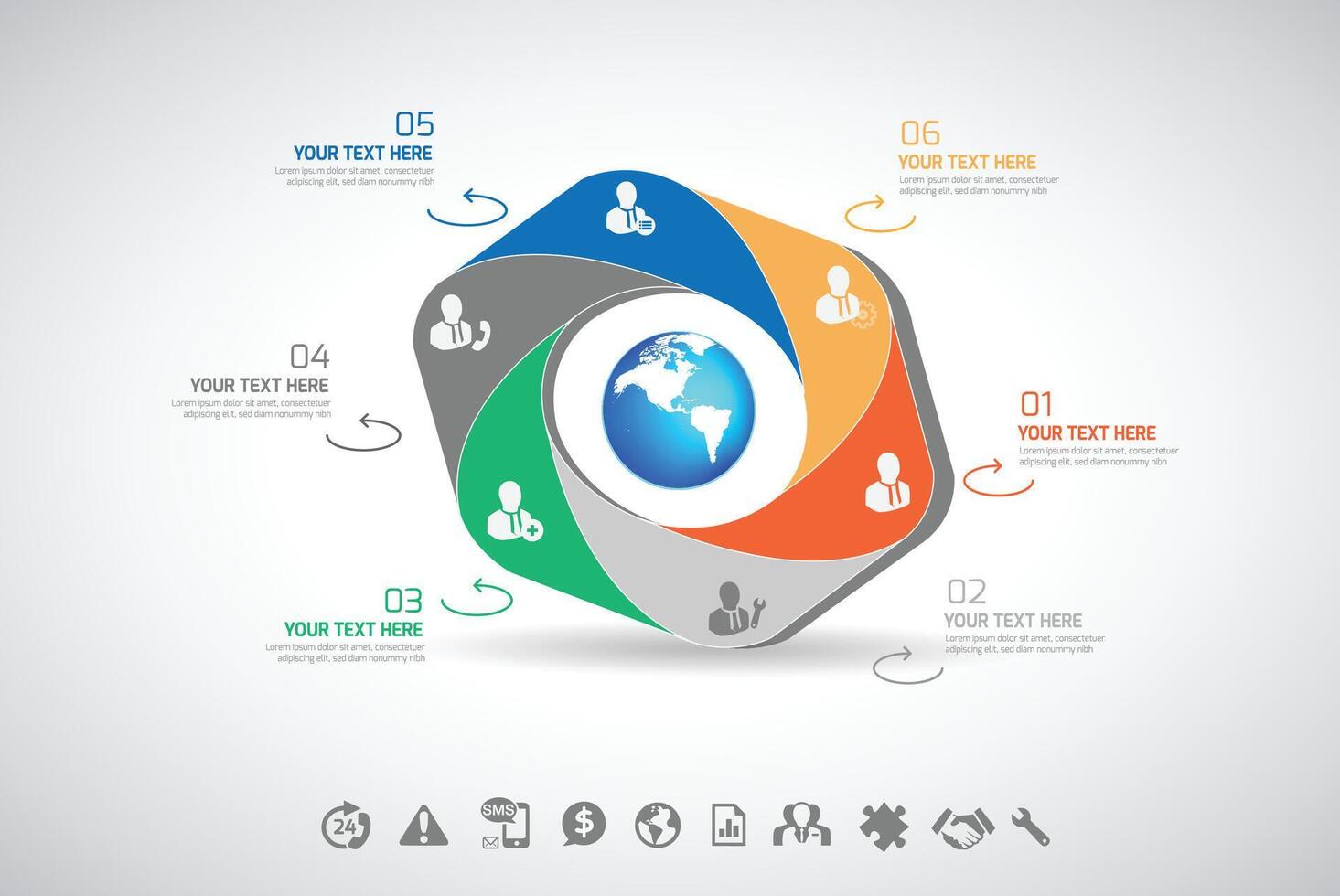 Infographic template for business. vector