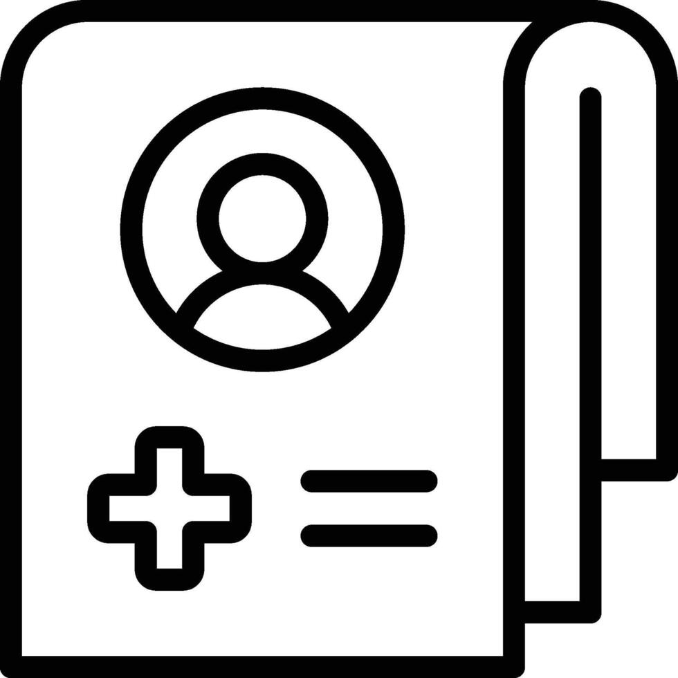 Diagnose Icon. medical record icon vector