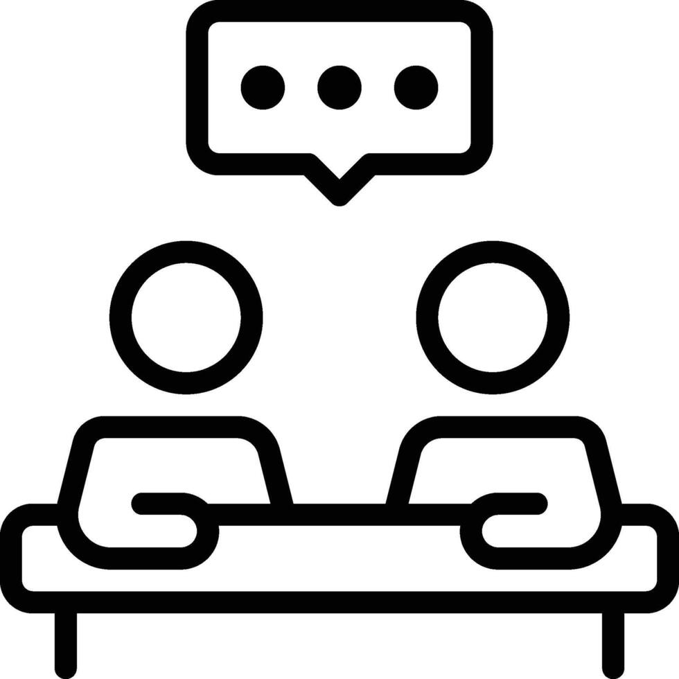 Meeting Icon. Talking Each Other Icon vector