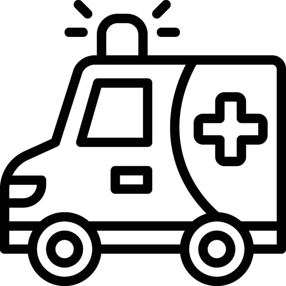 Ambulance Car Icon. Emergency Ambulance Icon vector