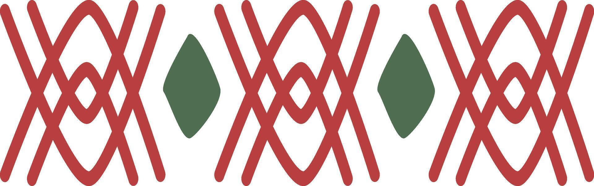 Ethnic Style Borders with Abstract Pattern Design. Horizontal Pattern. Isolated Illustration vector