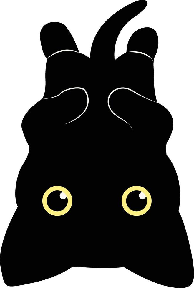 International Cat Day Silhouette. Illustration of Black Cute Cat. Isolated on White Background. vector