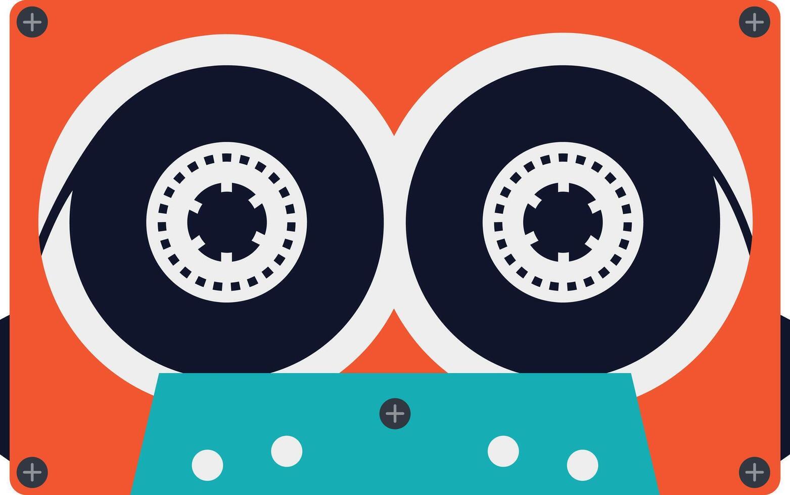 Retro Cassette Tape in Classic Design and Shape. Vintage Audio Tape. Isolated Icon vector