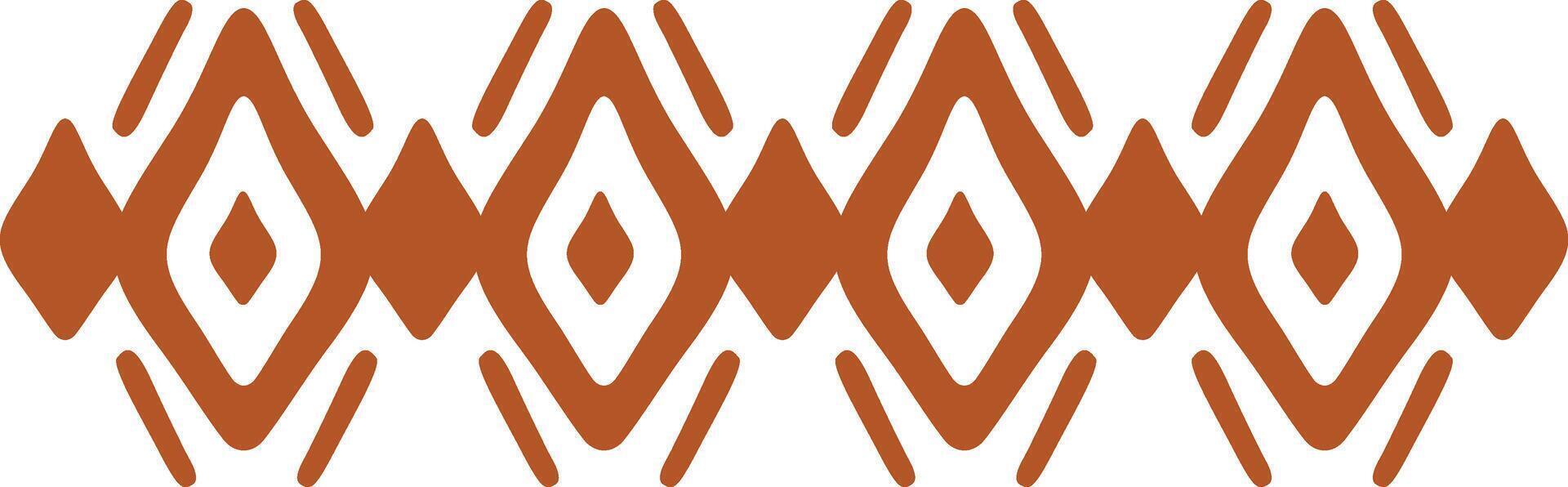Hand Drawn Abstract Ethnic Pattern. African Design Style. Isolated Illustration vector