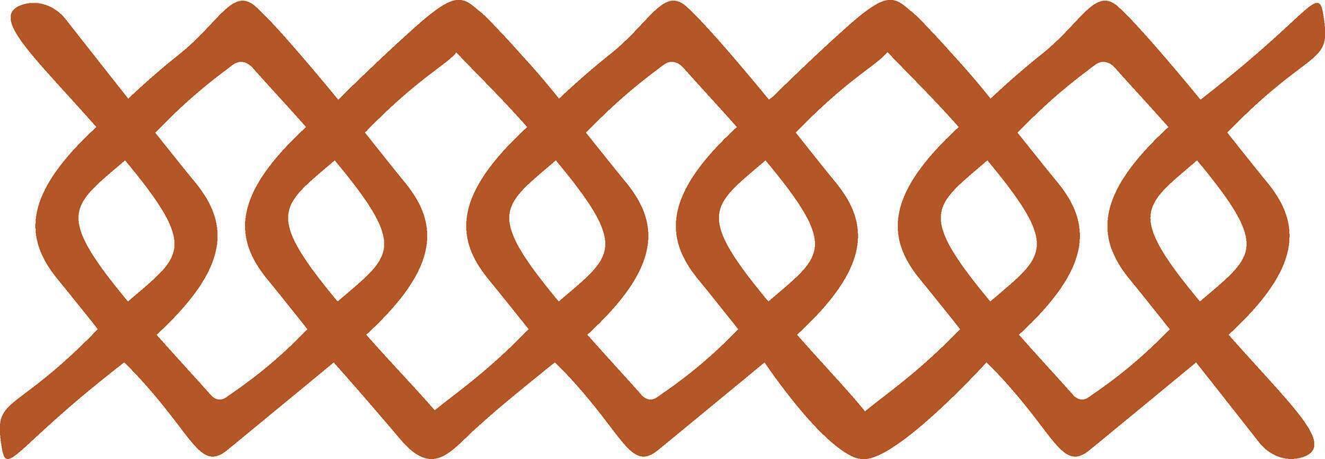 Hand Drawn Abstract Ethnic Pattern. African Design Style. Isolated Illustration vector