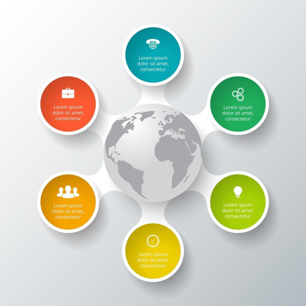 circle elements for infographic. vector