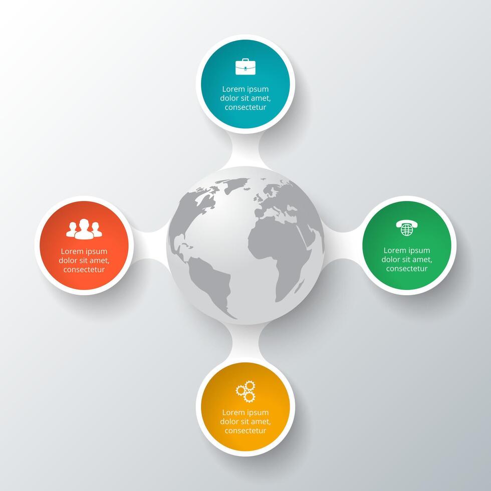 circle elements for infographic. vector