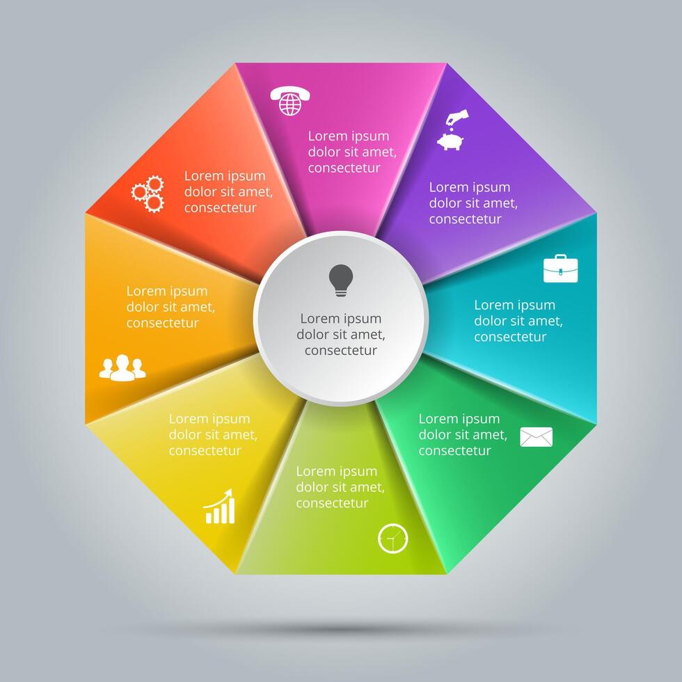 circle elements for infographic. vector