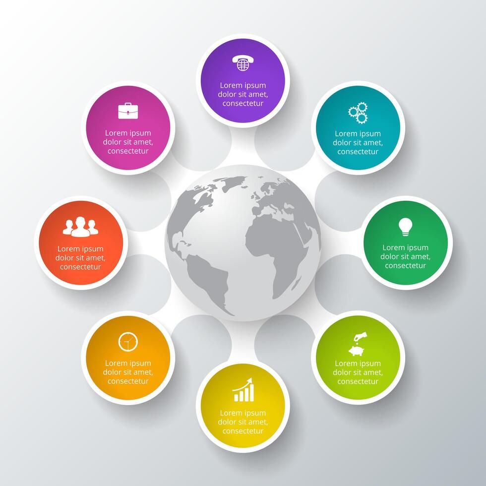 circle elements for infographic. vector