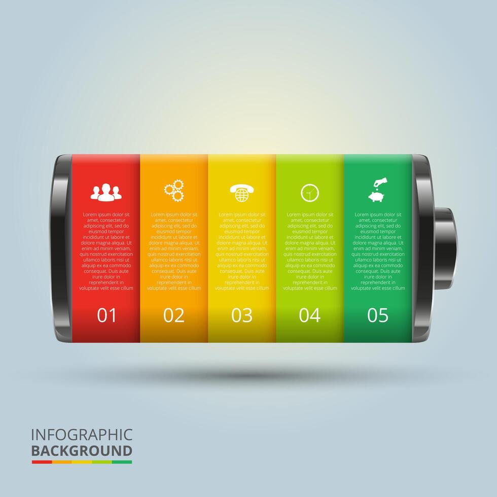 battery element for infographic vector
