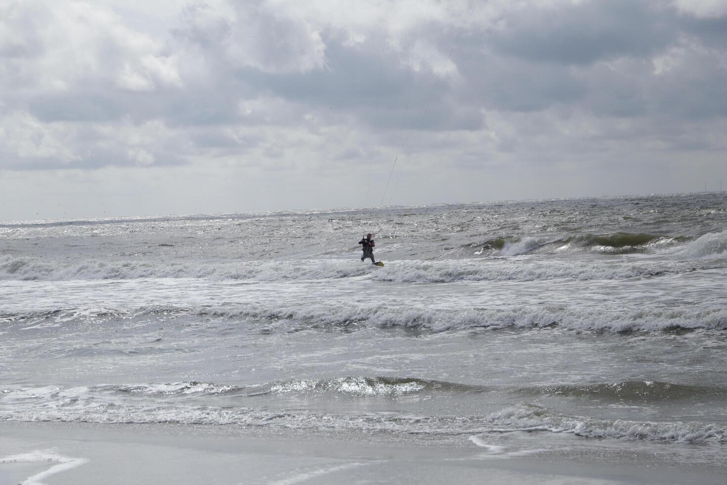 rough sea, village petten at the north sea, the netherlands, photo