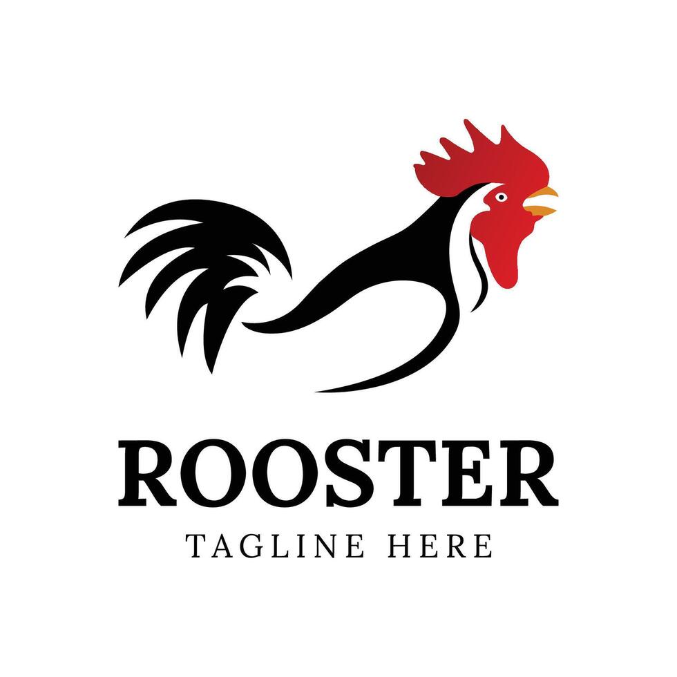 Chicken Rooster Logo Design Template. Illustration. vector