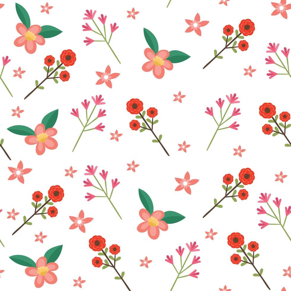 Seamless flower pattern design . Floral print for fabric. vector